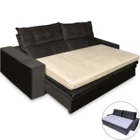 Pillow Top para Sofá Retrátil e Reclinável Fibras Macias Almofada Bege 90x180cm BF Colchões