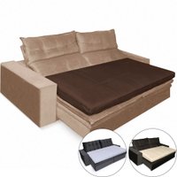 Pillow Top para Sofá Retrátil e Reclinável Fibras Macias Almofada Cinza 90x180cm BF Colchões
