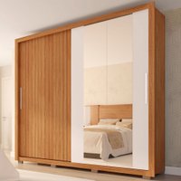 Guarda-Roupa Casal Moviment 2 Portas 4 Gavetas com Espelho - Marrom
