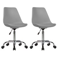 Kit 2 Cadeiras Chicago Com Estrutura em Polipropileno e Base Cromada Fratini