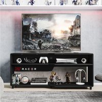 Rack Gamer e Escritório XT RACER MAX AIR 150cm Preto Politorno - Preto com Vermelho