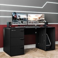 Mesa Gamer e Escritório XT RACER HOME Preta XTMP110 Politorno - Preto com Prata