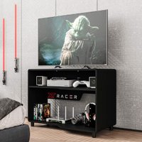 Rack Gamer e Escritório XT RACER MAX AIR 98cm Preto Politorno - Preto com Vermelho