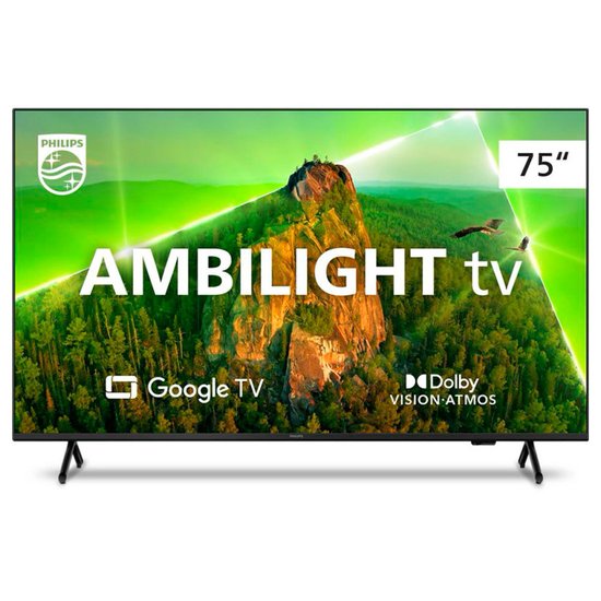 TV Philips 75 Polegadas 75PUG7908/78 Ambilight 4K Google TV