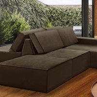 Sofá Ilha 7 Lugares Isadora Suede Adonai Estofados