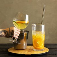 Colher Bailarina Inox Longa para Drinks Sucos 30cm Bartender Mexer Coquetéis Gin Barman Lyor