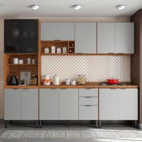 Cozinha Completa Firenze 13 Portas 2 Gavetas - Bege