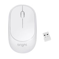 Mouse Sem Fio MS001 Branco 1000 DPI Bright