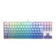 Teclado Mecanico Gamer Daksa Branco e Azul RGB Redragon
