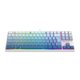 Teclado Mecanico Gamer Daksa Branco e Azul RGB Redragon