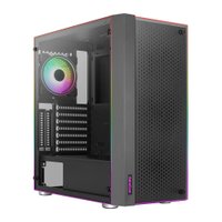 Gabinete Gamer Skribble Preto RGB Lateral Vidro Aerocool