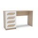 Mesa Escrivaninha 128cm com 1 Porta em MDP Politorno - Creme/Branco - Infanto Juvenil