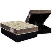 Cama Box Baú King: Colchão Espuma D33 Orthoflex  / EP Matera + Base CRC Suede Black(193x203)
