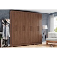 Guarda Roupa 8 Portas e 4 Gavetas B51 Castanho - Henn