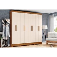 Guarda Roupa 8 Portas e 4 Gavetas B51 Nature/Off White - Henn