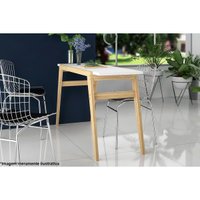 Aparador de Sala Jantar BMU179 c/ Pés Madeira 135cm Branco/Pinus - BRV