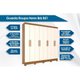 Guarda Roupa Casal 8 Portas e 4 Gavetas c/ Pés B51 Castanho - Henn