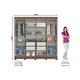 Guarda Roupa Casal 8 Portas e 4 Gavetas c/ Pés B51 Castanho - Henn