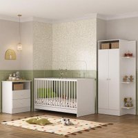 Jogo De Quarto Infantil Trevalla Móveis Pom Pom 3 Peças