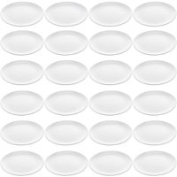 Kit 24 Pratos de Melamina Brancos para Restaurantes Hotéis Bares 25,5cm para Servir Lyor