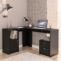 Mesa Quito 1 Porta 2 Nichos 2 Gavetas Politorno Preto