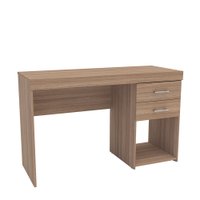 Mesa de Escritório Malta 120cm 2 Gavetas Politorno Castanho