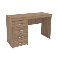 Mesa de Escritório Malta 120cm 4 Gavetas Politorno Castanho