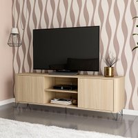 Rack Cartagena 2 Portas com Prateleiras e 2 Nichos Politorno Creme