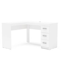 Mesa de Canto Fênix 3 Gavetas Politorno Cor: Branco