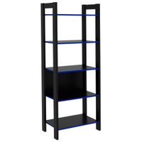 Estante Multiuso 5 Prateleiras ME4166 Preto Azul Tecno Mobili