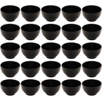 25 Cumbucas Bolws Cerâmica para Restaurantes 680ml Preto Lyor Tigelas Shimeji Açaí