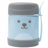 Pote Térmico para Papinha com Talher Buba Baby Gumy de Aço Inoxidável 320ml Azul