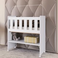 Mini Berço Moisés com 1 Prateleira e Colchão Branco