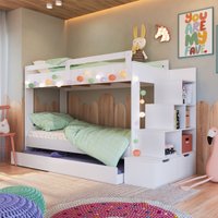 Treliche Infantil com Escada, Nicho e Gaveta Branco
