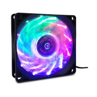 Cooler Fan Liketec Wind, 80mm, LED Rainbow, Preto