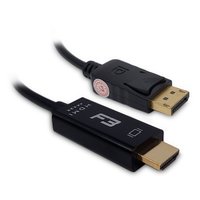 Cabo Adaptador Conversor DisplayPort Para HDMI F3 JC-CB-DMI18, 1.8 Metros, Preto