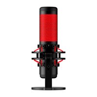 Microfone HyperX QuadCast Antivibração Condensador USB LED Vermelho - 4P5P6AA