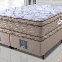Cama Box King Colchão Ortopédico + Box 193x203x67 One Face Espuma D33 Dourado