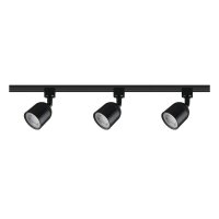 Trilho com 3 Spots Led Blumenau 15W Bivolt Preto 6500K - Luz Branca