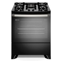 Fogão 5 bocas Preto Electrolux de piso Experience com Mesa de Vidro  PerfectCook e VaporBake (FE5GP)