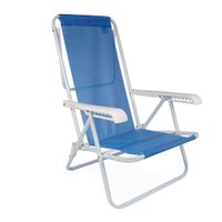 Cadeira De Praia Piscina Reclinável 8 Posições Sannet Mor Cor:azul Azul