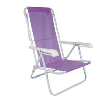 Cadeira De Praia Piscina Reclinável 8 Posições Sannet Mor Cor:lilás Lilás