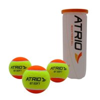 Kit 3 Bolas De Beach Tennis Itf Soft Atrio - Es446 Amarelo