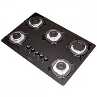 Cooktop 5 Bocas Vidro Preto - Fogatti