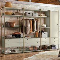 Closet Industrial 1 Porta 8 Gavetas Off White 17516 - Olivar Móveis