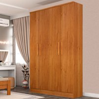 Guarda-Roupa Solteiro Amsterdam 4 Portas 2 Gavetas Cinamomo - Tcil Móveis