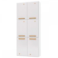 Paneleiro em Aço Diamante 6 Portas Branco 818309 - Telasul