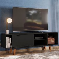 Rack para TV Até 60 Polegadas Oregon 1 Porta Preto - Olivar Móveis