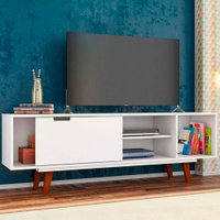 Rack para TV Até 60 Polegadas Oregon 1 Porta Branco - Olivar Móveis