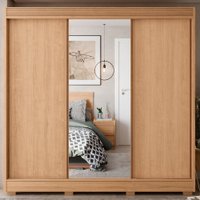 Guarda-Roupa Casal Detroit 3 Portas 3 Gavetas Naturale Tx- Fama Móveis